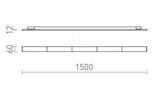 Rendl FLATLINE 150 R13732 lineáris lámpa háromáramkörös sínhez, fehér, LED 50 W, 3000 K small 6