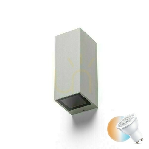 Jelölje be Kültéri fali lámpa Desmond Ii fali lámpa Ezüstszürke 230 V Gu10 2x35 W Ip44