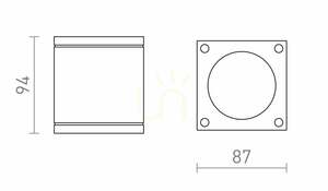 Rendl RODGE R13510 szürke kültéri mennyezeti lámpa, GU10, IP54 small 3