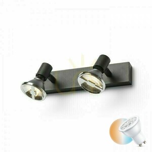 Rendl TRICA II fekete fali és mennyezeti spotlámpa 2 × GU10 2 × 25 W R13374 small 0