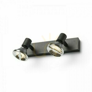 Rendl TRICA II fekete fali és mennyezeti spotlámpa 2 × GU10 2 × 25 W R13374 small 5