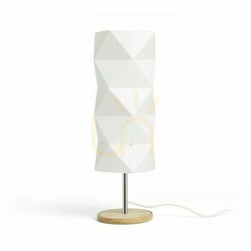 Jelölje be Zumba asztali lámpa Fehér PVC/fa/króm 230 V E14 11 Watt.