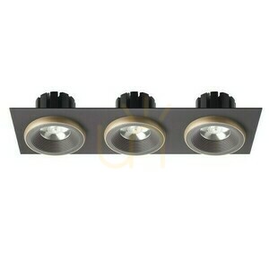 Sharm Sq Iii Bronz/gyöngyházarany süllyesztett lámpatest 230 V Led 3x10 W 24° 3000 K small 1