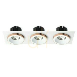 Sharm Sq Iii süllyesztett lámpatest Fehér réz 230 V Led 3x10 W 24° 3000 K small 1