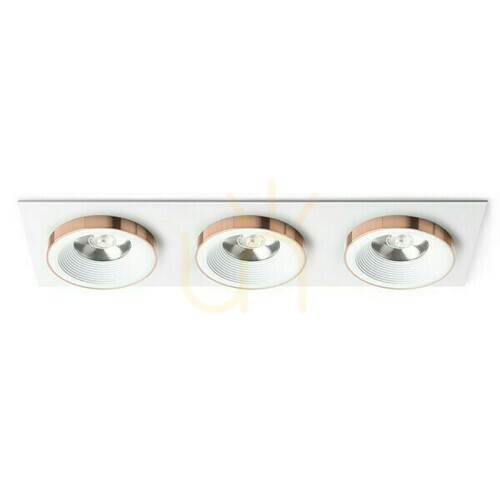 Jelölje be Sharm Sq Iii süllyesztett lámpatest Fehér réz 230 V Led 3x10 W 24° 3000 K