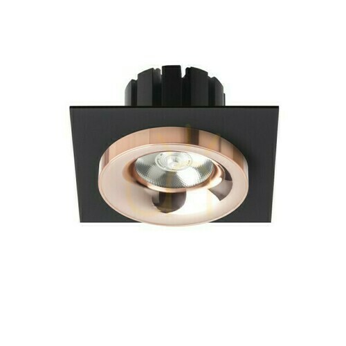 Jelölje be Sharm Sq I Fekete réz/réz süllyesztett lámpatest 230 V Led 10 W 24° 3000 K