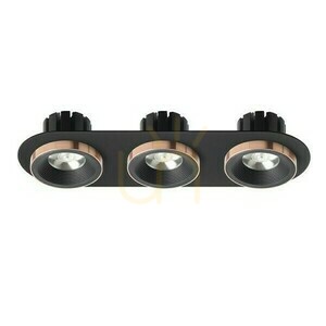 Sharm R Iii süllyesztett lámpatest Fekete/Fekete Réz 230 V Led 3x10 W 24° 3000 K small 1