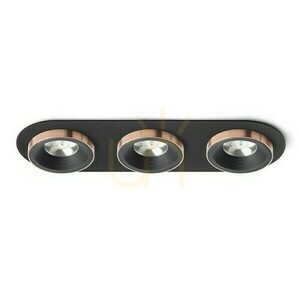 Sharm R Iii süllyesztett lámpatest Fekete/Fekete Réz 230 V Led 3x10 W 24° 3000 K small 0