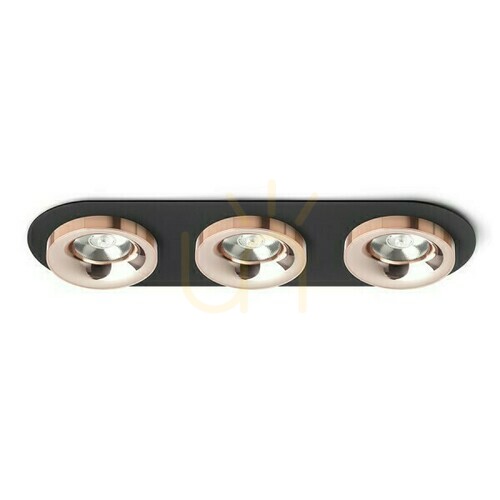 Jelölje be Sharm R Iii Süllyesztett lámpatest Fekete Réz/Réz 230 V Led 3x10 W 24° 3000 K