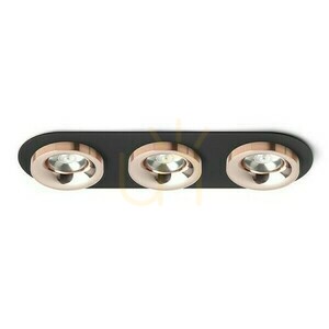 Sharm R Iii Süllyesztett lámpatest Fekete Réz/Réz 230 V Led 3x10 W 24° 3000 K small 0