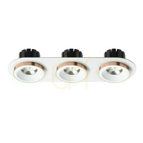 Jelölje be Sharm R Iii süllyesztett lámpatest fehér réz 230 V Led 3x10 W 24° 3000 K