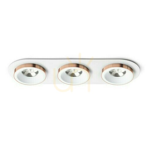 Jelölje be Sharm R Iii süllyesztett lámpatest fehér réz 230 V Led 3x10 W 24° 3000 K