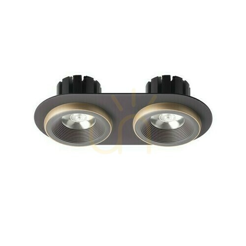 Jelölje be Sharm R Ii süllyesztett lámpatest Bronz/gyöngyházarany 230 V Led 2x10 W 24° 3000 K