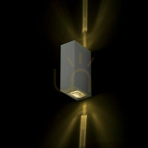 Jelölje be Kültéri fali lámpa Nick Ii Brushed Aluminum 230 V Led 2x3 W 10° Ip54 3000 K