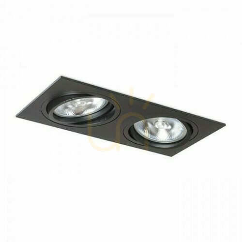 Jelölje be Rendl Pasadena G53 SQ II fekete süllyesztett lámpatest 230 V 2×15 W R12705