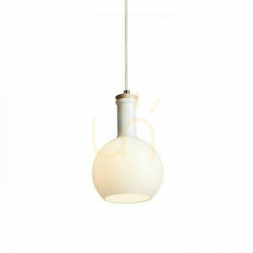 Jelölje be Pulire Rd függőlámpa Opálüveg/Fa/Króm 230 V E14 28 W.