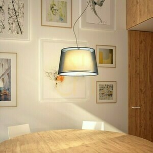 Esplanade függőlámpa átlátszó fekete/fehér króm 230 V E27 42 W. small 1