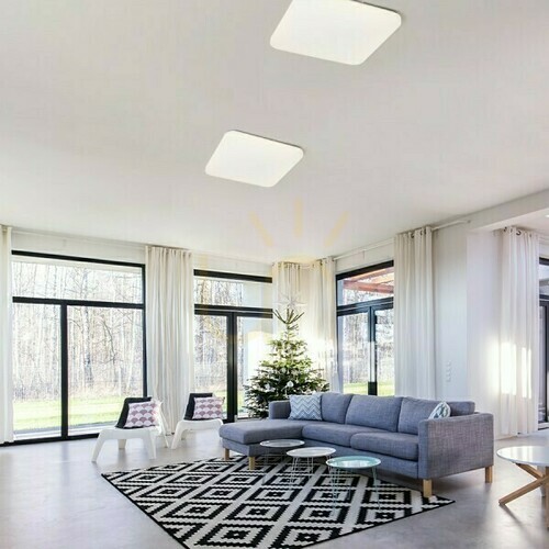 Jelölje be Plafond Sempre Sq 63 mennyezeti mennyezet érzékelővel Akril tejes 230 V Led 76 W 3000 K