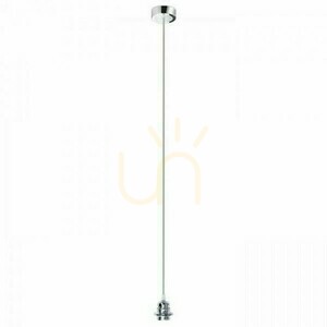 HEX függesztő szett, króm, szürke textilkábel 150 cm, E27 small 1