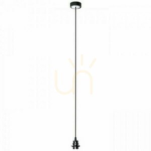 RENDL HEX függesztő szett fekete, E27 foglalat, 150 cm kábel R11914 small 1