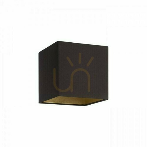 Jelölje be Árnyékoló, lámpaernyő Tempo 15/15 Polycotton Black/Gold Foil Max. 28 W