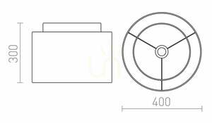 Rendl DOUBLE 40/30 R11563 lámpaernyő, limezöld chintz, fehér PVC, Ø40 cm small 7