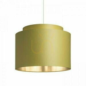 Árnyékoló, lámpaernyő Dupla 40/30 Chintz Olive/Silver Foil Max. 23 W small 3