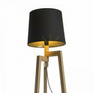 Árnyékoló, lámpaernyő Conny 35/30 Floor Polycotton Black/Gold Foil Max. 23 W small 1