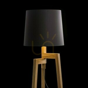 Árnyékoló, lámpaernyő Conny 35/30 Floor Polycotton Black/Gold Foil Max. 23 W small 3