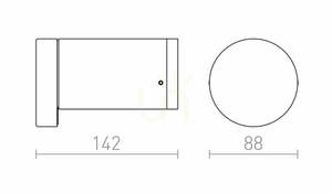 Rendl SONET R11170 antracitszínű kültéri fali lámpa, LED 7 W, 3000 K, IP54 small 8