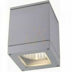 Plafonds kültéri Quadra M mennyezeti ezüst szürke 230 V E27 75 W Ip54 small 1