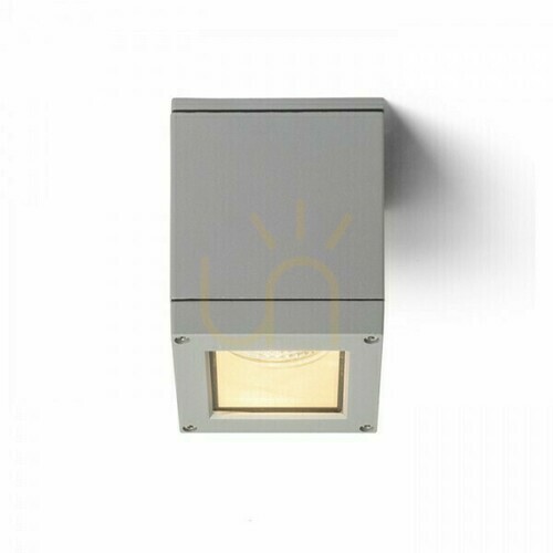 Jelölje be Plafonds kültéri Quadra M mennyezeti ezüst szürke 230 V E27 75 W Ip54