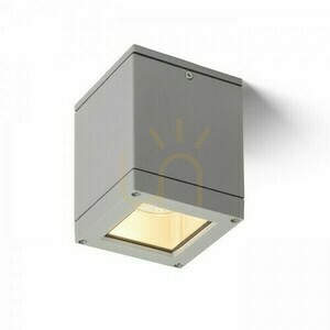 Plafonds kültéri Quadra M mennyezeti ezüst szürke 230 V E27 75 W Ip54 small 0