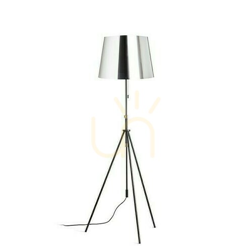 Jelölje be Luton/Ilusion állólámpa padlófólia króm/fekete/fém 230 V Led E27 11 W.