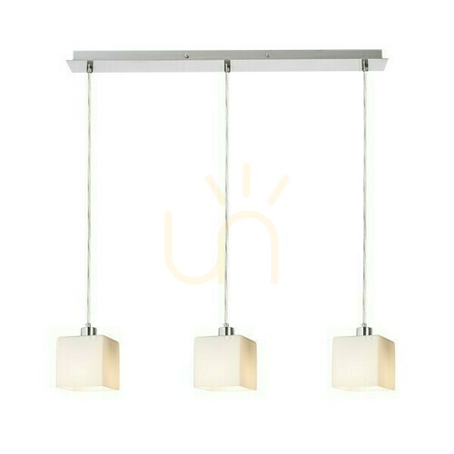Jelölje be Dados Iii 60 opálüveg/matt nikkel függőlámpa 230 V Led E27 3x11 W.