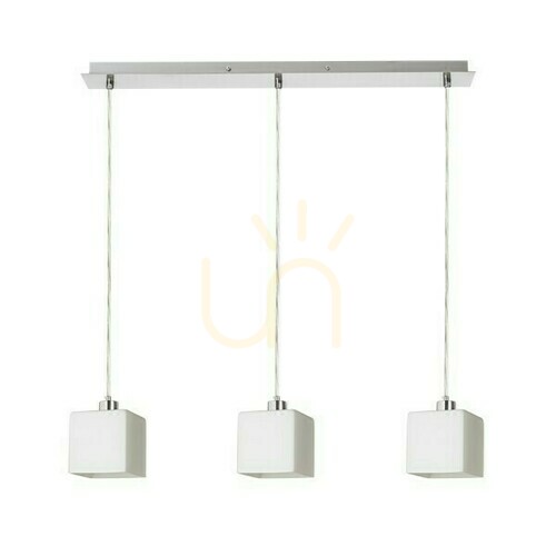 Jelölje be Dados Iii 60 opálüveg/matt nikkel függőlámpa 230 V Led E27 3x11 W.