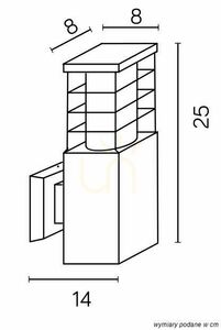 Kültéri fali lámpa SU-MA RADO II K DG sötétszürke 18W alumínium 25 cm small 3