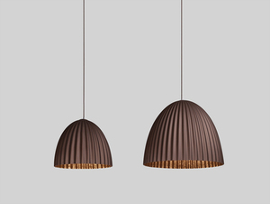PLISSART M függőlámpa rakott búra 50 cm barna réz belsővel 1xE27 max 60W CUSTOMFORM small 3