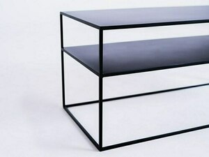 TENSIO 2 FLOOR METAL TV-állvány 100x45x45 cm acél fekete RAL 9005 CustomForm small 4
