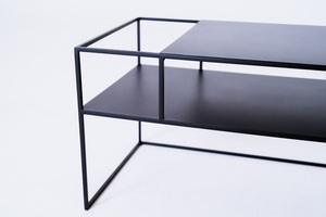 RTV asztal SENSO FLOWER METAL 170x45 L - fekete small 4