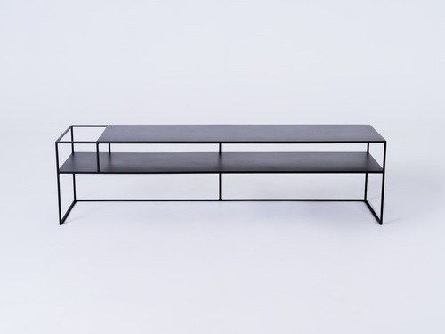 Jelölje be RTV asztal SENSO FLOWER METAL 170x45 L - fekete