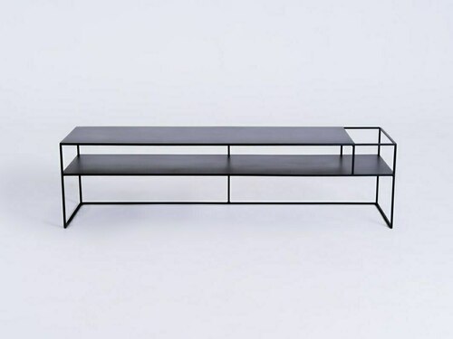 Jelölje be RTV asztal SENSO FLOWER METAL 170x45 P - fekete