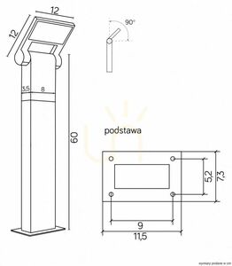 Kültéri állólámpa SU-MA Neo 60 cm sötét szürke LED 10W 11702-600 DG small 5