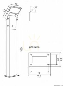 Kültéri LED állólámpa SU-MA Neo 100 cm sötét szürke 11702-1000 DG small 5