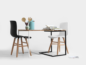 LUPE SOLID WOOD 60 asztal - tölgy, fehér small 2