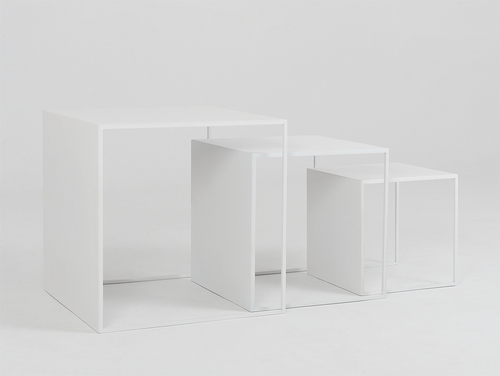 Jelölje be 2 db-os WALL TRIO METAL 35x45x55 - fehér színű dohányzóasztal