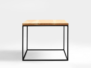 TENSIO SOLID WOOD 50 dohányzóasztal - tölgyfa, fekete small 3