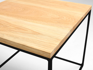 TENSIO SOLID WOOD 50 dohányzóasztal - tölgyfa, fekete small 4
