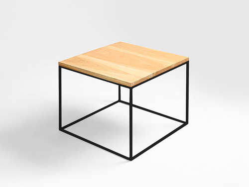 Jelölje be TENSIO SOLID WOOD 50 dohányzóasztal - tölgyfa, fekete