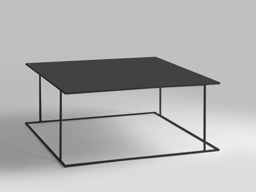 Jelölje be WALT METAL dohányzóasztal 100x100 - fekete